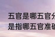 五官是哪五官分别是什么意思（五官是指哪五官准确答案）