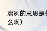 凛冽的意思是什么（凛冽的意思是什么啊）