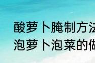 酸萝卜腌制方法四川泡菜（四川新手泡萝卜泡菜的做法）