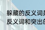 躲藏的反义词是什么反义词（躲藏的反义词和突出的反义词是什么）