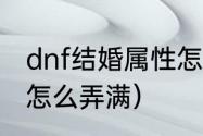 dnf结婚属性怎么弄满（dnf结婚属性怎么弄满）