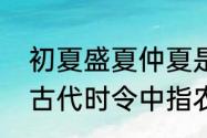 初夏盛夏仲夏是怎么区分的（仲夏在古代时令中指农历几月）