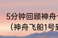 5分钟回顾神舟十三号发射的主要任务（神舟飞船1号到13号的发射时间）