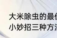 大米除虫的最佳方法（大米生虫防虫小妙招三种方法）