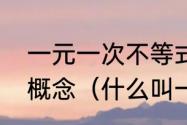 一元一次不等式和一元一次不等式组概念（什么叫一元一次不等式组）