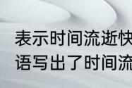 表示时间流逝快的成语（5 求哪些成语写出了时间流逝速度快）