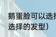 鹅蛋脸可以选择的发型（鹅蛋脸可以选择的发型）