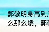 郭敬明身高到底有多高（郭敬明为什么那么矮，郭敬明真实身高是多少）