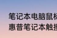 笔记本电脑鼠标不见了触摸板失效（惠普笔记本触摸板没反应）