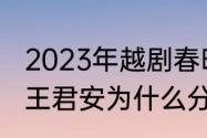 2023年越剧春晚有王君安吗（李敏和王君安为什么分开）