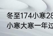 冬至174小寒285大寒396什么意思（小寒大寒一年过完什么意思）