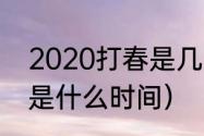 2020打春是几点几分（2020年打春是什么时间）