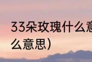 33朵玫瑰什么意思（33朵玫瑰代表什么意思）