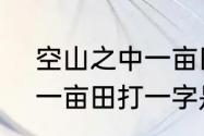 空山之中一亩田(打一字)（天中之中一亩田打一字是什么字）