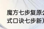 魔方七步复原公式（一阶魔方教程公式口诀七步新）