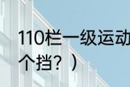 110栏一级运动员标准？（110米栏几个挡？）