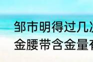 邹市明得过几次金腰带？（邹市明的金腰带含金量有多少？）