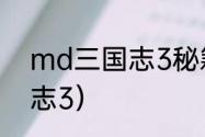 md三国志3秘籍怎么用？（md三国志3）