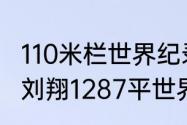 110米栏世界纪录保持者是刘翔吗？（刘翔1287平世界纪录？）