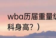 wba历届重量级拳王？（拳王克里琴科身高？）