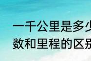 一千公里是多少里程？（里程表的读数和里程的区别？）