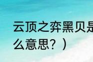 云顶之弈黑贝是啥意思？（黑贝是什么意思？）