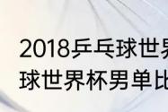 2018乒乓球世界杯男单？（2021乒乓球世界杯男单比赛？）