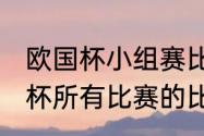 欧国杯小组赛比分结果？（2021欧洲杯所有比赛的比分？）