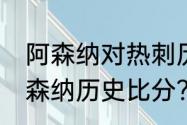 阿森纳对热刺历史比分？（热刺vs阿森纳历史比分？）