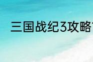 三国战纪3攻略？（三国战记攻略）