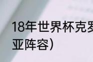 18年世界杯克罗地亚阵容？（克罗地亚阵容）