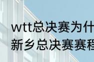 wtt总决赛为什么在新乡举办？（wtt新乡总决赛赛程）