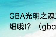 GBA光明之魂2金手指怎么用?(要详细哦)？（gba光明之魂2金手指）