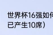 世界杯16强如何分组？（世界杯16强已产生10席）