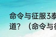 命令与征服3泰伯利亚之战秘籍谁知道？（命令与征服3泰伯利亚战争）