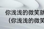 你浅浅的微笑就像乌梅子酱什么意思？（你浅浅的微笑就像乌梅子酱）