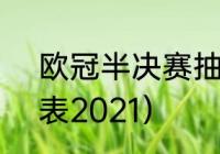 欧冠半决赛抽签规则（欧冠4强时间表2021）