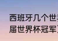 西班牙几个世界杯冠军（西班牙是哪届世界杯冠军）