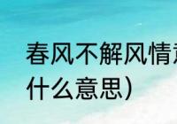 春风不解风情意思（春风不解风情是什么意思）