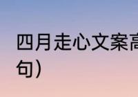 四月走心文案高质量短句（4月文案短句）