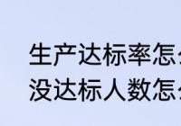 生产达标率怎么算（知道了达标率和没达标人数怎么算怎么算达标人数）