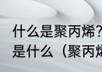 什么是聚丙烯?其分类型号及命名方法是什么（聚丙烯俗称是什么）