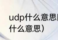 udp什么意思网络用语（UDP通信是什么意思）