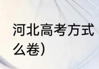 河北高考方式（2023河北省高考考什么卷）