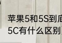 苹果5和5S到底有什么区别（苹果5和5C有什么区别）