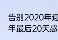 告别2020年迎来2021年句子（2019年最后20天感言）