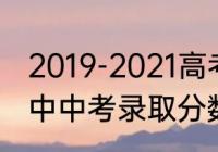 2019-2021高考分数线？（2021各高中中考录取分数线？）