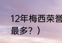 12年梅西荣誉？（c罗梅西谁的奖杯最多？）