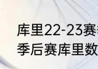 库里22-23赛季数据？（勇士与雷霆季后赛库里数据？）