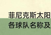 菲尼克斯太阳队主教练盘点？（nba各球队名称及缩写？）